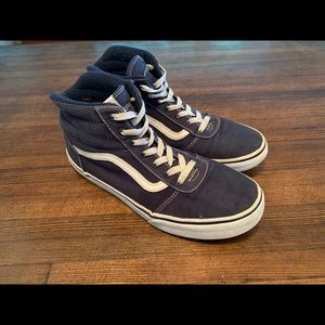 NAVY BLUE SK8 SKATE HI VANS SNEAKER SHOE 6.5 YOUTH